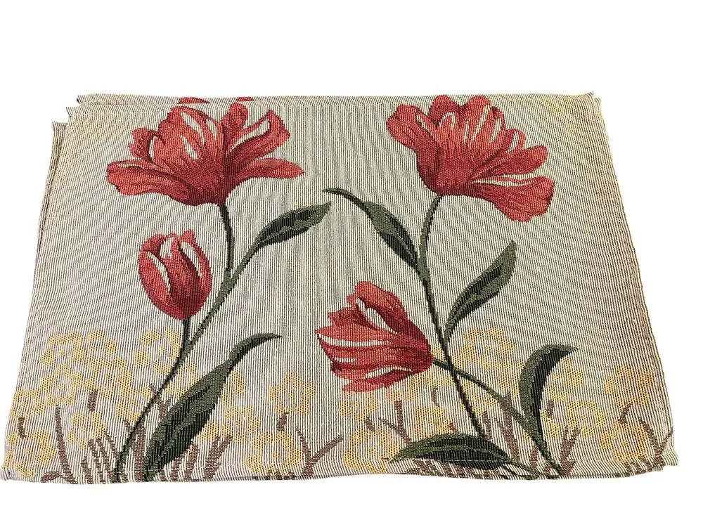 4 Tulip Placemats flower double sided Decor Table 18.5